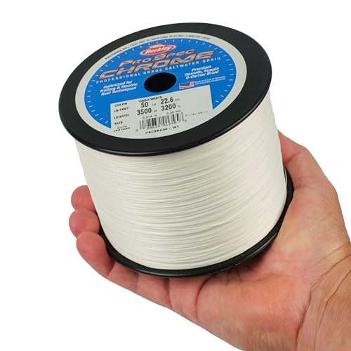 Berkley ProSpec Chrome Braid Fishing Line, Suitable for Saltwater Environments - color: White, size: 20lb - 3500yd