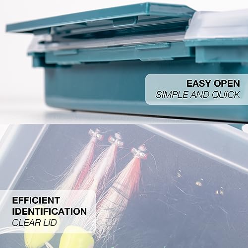 SF Fishing Tackle Box Tray 3600 Slit Foam Case Double Buckle Open Plastic Jig Box Heads Hooks Spinners Spoons Storage Tackle Tray 1Pack - style: 3602-1Pack