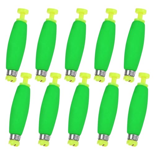 M METERXITY Pack Fishing Bobbers Floats, EVA Foam Weighted Bobbers, Clip-on Floats Slip Corks Floaters Strong Buoys - color: Green, size: 2" Length