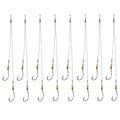 Dyxssm Fishing Hook and Leader, Fishing Rig Hooks with Wire Line Leader - size: 14#