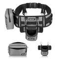 SANLIKE Adjustable Wading Fishing Belt Multi-Pocket Waist Rod Holder Tackle | 35–53in adjustable waist strap, soft mesh padding cuts fatigue, saltproof thick webbing, multi hooks for tackle mounting - color: Grey T1