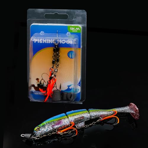 9KM DWLIFE Stinger Hooks Stinger Rig Treble Hooks with Sinker Weight Soft Bait Swimbait Predator Fishing Rig with Straight/Angled Threaded Needle for Pike, Walleye, Musky, Ice Fishing & Dead Bait - size: 2/0#, style: Straight Threaded Needle