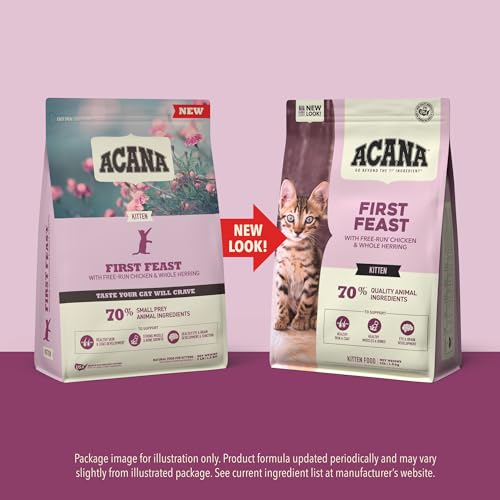 ACANA Dry Cat Food For Kittens First Feast Chicken and Fish 4lb Bag - size: 4 Pound (Pack of 1)