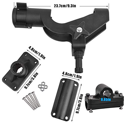 Fishing Rod Holders for Boat Adjustable Fishing Pole Holder with Large Clamp Folding Rod Racks Holder - color: 2pcs #5 Multi-Positional Mounting