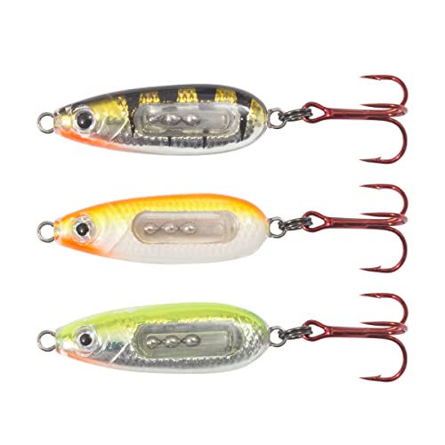 Northland Fishing Tackle Glass Buck-Shot Ice Fishing Jigging Spoon, Assorted Sizes & Colors for Walleye, Perch, and Crappie - color: Assorted, size: 1/4 Oz