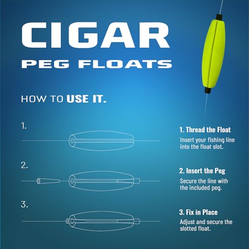 Narcissus Fishing Slotted Peg Float – Slip Bobbers for Fishing, Catfishing Tackle, Fishing Bobbers for Bass, Santee Rig, Easy Line Insertion, No Threading - color: 18pcs-2in