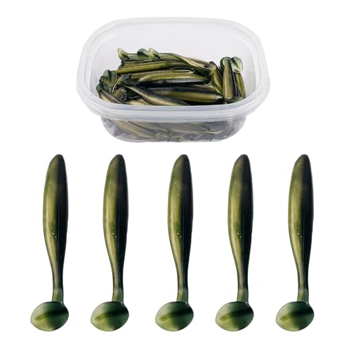 Paddle Tail Swimbaits FS/RE-10 | for Bass Fishing,14 Colors ,Fishing Lures with Flash Blade,Freshwater Saltwater ,Bass Bait,for Trout Catfish Pike - color: Color J, size: 7cm,50pcs