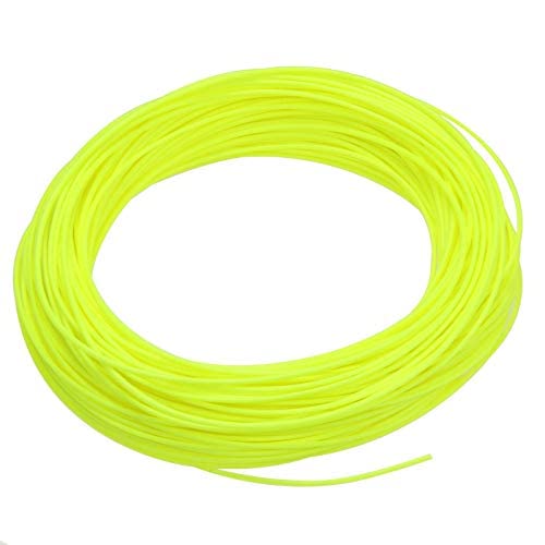 AnglerDream WF Fly Fishing Line Kit 1 2 3 4 5 6 7 8 9WT Fly Fishing Line Leader Braided Backing Fish Line - color: Fluo Yellow, size: WF 1F Fly Line Combo