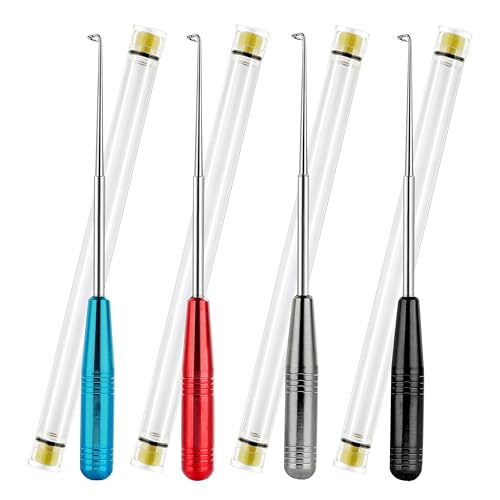 4PCS Fishing Hook Remover, Stainless Steel Fish Hook Remover Tool for Finishing, Storage Tube Included