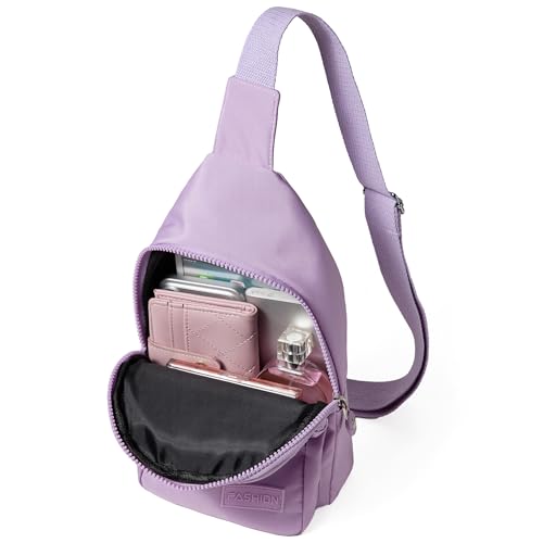 Banelu Small Sling Backpack Crossbody Bags for Women, Small Sling Bag Cross Body Bag Crossbody Purses - Purple - color: E Purple