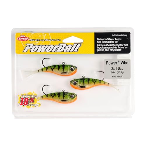 Berkley PowerBait Power Vibe - color: Fire Perch, size: 3 in - 3/8 oz