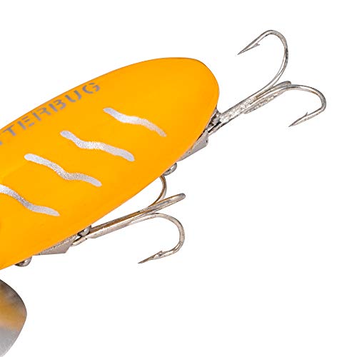 Arbogast Jitterbug Topwater Bass Fishing Lure - Excellent for Night Fishing - color: Yellow, size: 2 1/2" 3/8 oz