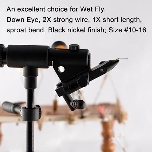 Eupheng Fly Fishing Hooks 100pc Pack Barbless Catch & Release Dry Wet Nymph Shrimp&Pupa, Streamer, Caddis, Jig, Scud Flies Fishing Hooks - color: EP Fly-C&R-WET-0011, size: #16