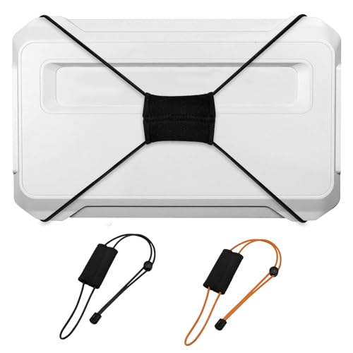 Thickened Fishing Finder Cover Straps, Adjustable Fish Finder Bungee for Securing Graph Cover for Travel - color: Black,Orange