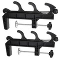 2 Sets Truck Bed Fishing Rod Holder, Fishing Pole Rack for Truck Holds 4 Rods, Fits 2.36" Thick Rails, Easy Install Kayak & Fly Rod Storage Stand - color: Black, style: 3 Holes