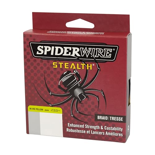SpiderWire Stealth Braid Fishing Line - color: Hi-Vis Yellow, size: 200yd, style: 8lb Break Strength
