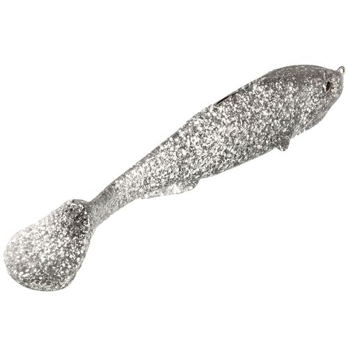Strike King Final Copy Weedless Fishing Lure, Pre-Rigged Soft Plastic Swimbait - color: Carolina Chrome, size: 6"