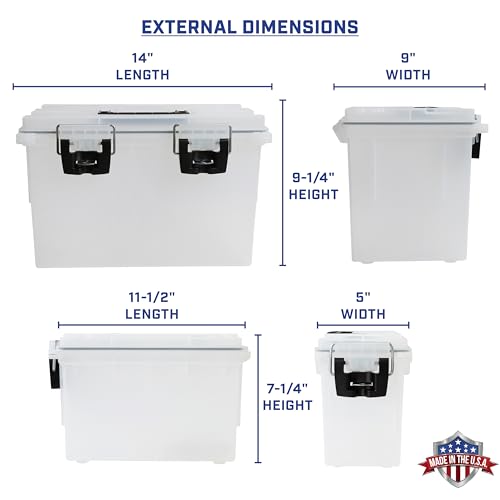 Sheffield 12722 Storage Bins With Lids, 2-Pack Stackable Storage Bins, Made in USA, Lockable and Water-Resistant Containers with Lids, Plastic Containers for Home, Classroom, and Dorm - color: Frost, size: Combo
