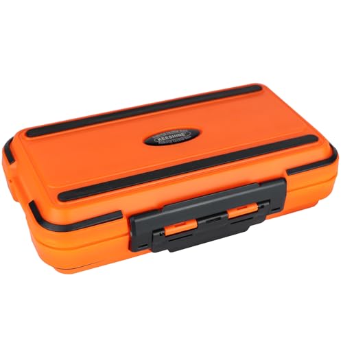 small tackle box, mini waterproof fishing tackle box organizer, double sided organizer travel box(L Orange) - color: Type B: Orange (Size: 7.8" L X 4.2" W X 1.8" H)