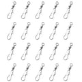 20PCS 25mm Silver Stainless Steel Ball Bearing Swivel Clasp Fishing Line Connector Terminal Tackle Accessories