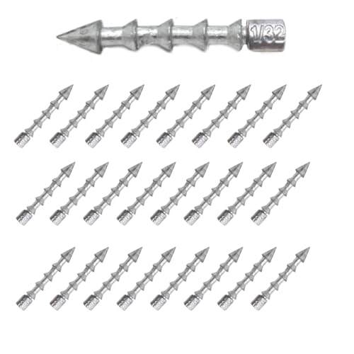 Reaction Tackle Nail Weights for Bass Fishing - Insert Pencil Sinkers for Wacky Rig, Neko Rig and Soft Plastic Lures - Freshwater and Saltwater - 25-Pack - size: 1/32 Oz (25 Piece)