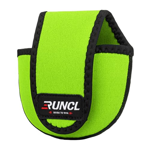 RUNCL Baitcasting Reel Bag – Protective Storage Pouch for Baitcasting Reels & Spinning Reels, Lightweight & Durable, Ideal for Freshwater & Saltwater Fishing Trips (Green & Black) - color: B-Green & Black