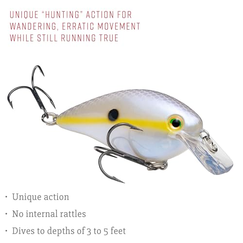 Strike King KVD 1.5 Hard Knock Fishing Lure, 3/8 oz, 3D Lifelike Eyes - color: 598 - Chartreuse Shad, size: 1.5-Ounce