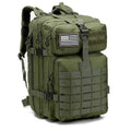 Tactical Backpack for Men, 45L Military Gym Backpacks, Large 3-Day Assault Pack Bug Out Bag MOLLE Daypack for Rucking Fishing Camping (Green) - color: Green