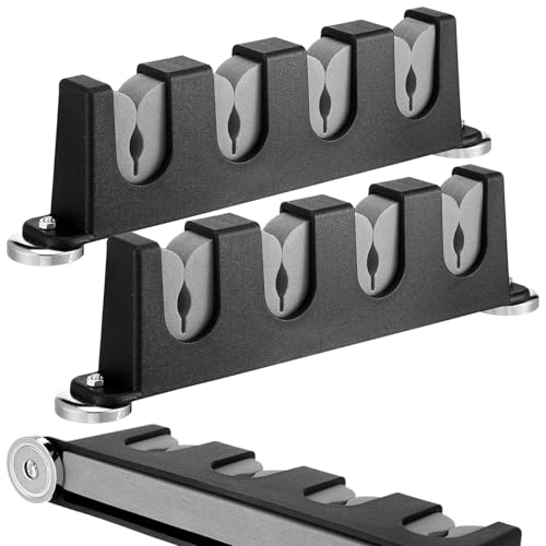 Seenelling 2 Pcs Magnetic Fishing Rod Holder for Car Fishing Pole Rack Vertical Rod Storage Holders for Truck Bed Boat Wall Garage Door - color: Gray, size: 4 Rods