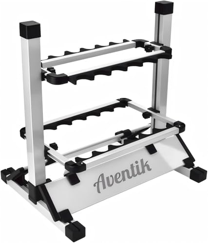 Aventik Mini Fishing Rod Holder Aluminum 12&24-Rod Fishing Rod Shelf/Rack (12 Rods Rack) - color: 12 Rods Rack