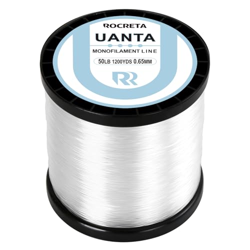 UANTA Monofilament Fishing Line, Superior Abrasion Resistance Mono Line, Ultimate Saltwater Fishing Line Leader Materials, 2025 New Fishing Line Unique Camo Design - color: CLEAR, size: 10LB(300YDS)