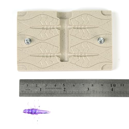 best_nj Four Cavity Lure Mold Soft Plastiс Lure Making Injection Molds for DIY Fishing Lures StoneFly 1.5"