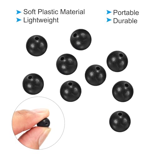 PATIKIL Fishing Beads, Soft Plastic Round Rubber Fishing Bait Eggs Rig Beads Tackle Lures Accessories with Storage Box - size: 10mm