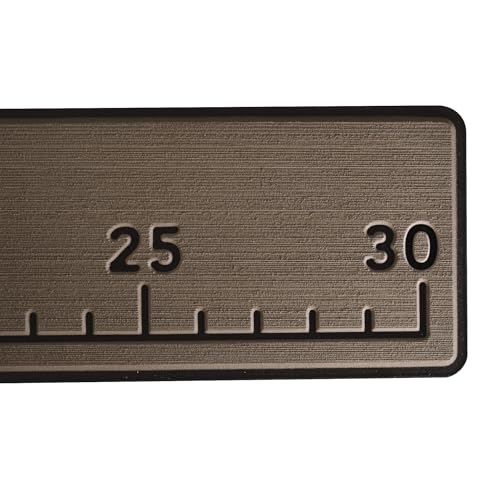 30" Fish Ruler for Boats, 32x5 EVA Foam Measurement Board with Peel and Stick Adhesive Backing, Easy-to-Read Fish Sizing Ruler for Boats, Yachts, Kayaks, and Personal Watercraft (Teak) - color: Teak