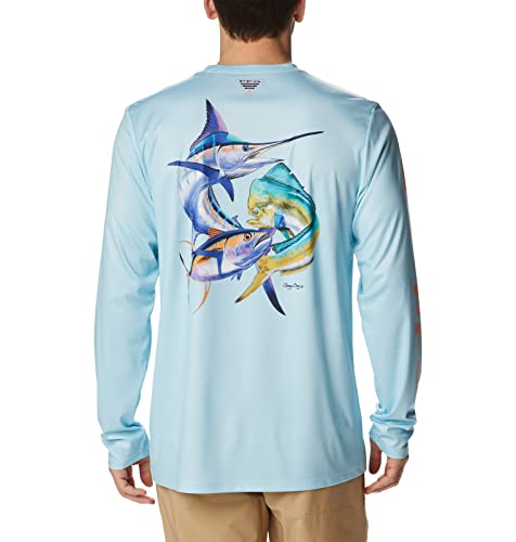 Columbia Terminal Tackle PFG™ Carey Chen Long Sleeve - color: Spring Blue/Offshore Slam, size: XX-Large