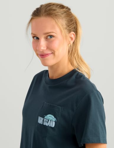 HUK Womens Short Sleeve Performance Tee, Fishing T-Shirt for Women - color: Huk Local - Sea Storm, size: Small