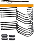 Long Shank Neck EWG Offset Worm Hook Wide Gap Swimbait Weedless Fishing Terminal Tackle - color: 10/PK LONG NECK EWG 5/0 HOOK & (4) WEIGHTS