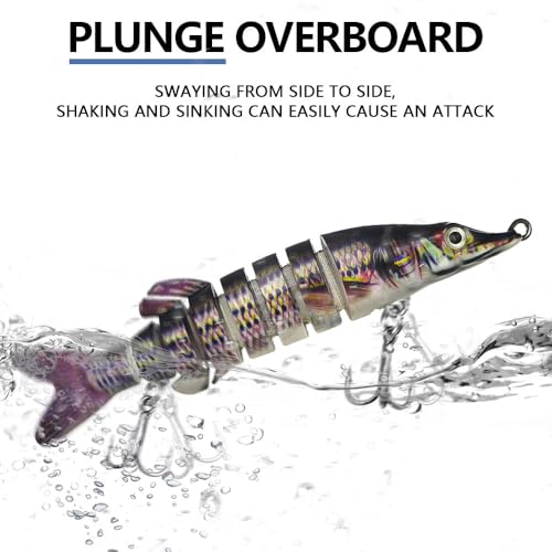 Fishing Lures for Freshwater and Saltwater，Lifelike Swimbait Lures for Bass Trout Pike，Amazing Fishing Gifts for Fishman - size: A1-4.8''0.041lb