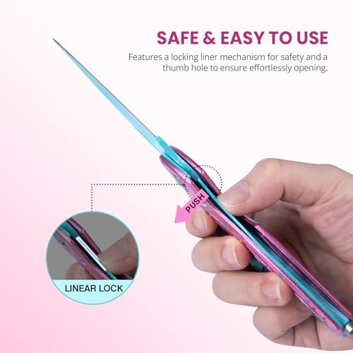 6-in-1 Multitool with Folding Pocket Knife, Bottle Opener, Window Breaker and Screwdriver, Pocket Multi Tool, Gifts for Men Women, Survival Gear for Camping Hiking - color: Macaron