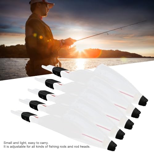 ‌5PCS Telescopic Fishing Rod Tip Caps PVC Rod Pole Top Cover Guards for Sea Fishing Rods Accessory - size: 21×4.4cm