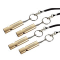 Noopel Emergency Whistles Lifeguard Safety Whistle with Lanyard and Keychain for Outdoor Camping Hiking Boating Backpacking Fishing Kayak Kids Rescue Signaling Loud Survival Whistle - color: 4 Pack Gold