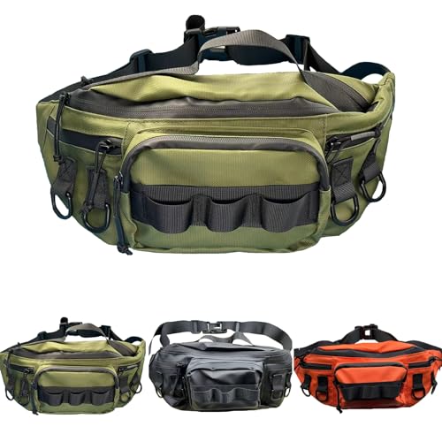 Fishing Fanny Pack for Men -Fishing Fanny Pack-Lightweight and Fishing Sling Pack - color: Green
