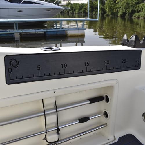 30" Fish Ruler for Boats, 32x5 EVA Foam Measurement Board with Peel and Stick Adhesive Backing, Easy-to-Read Fish Sizing Ruler for Boats, Yachts, Kayaks, and Personal Watercraft (Charcoal) - color: Charcoal