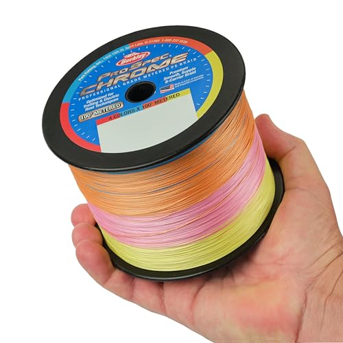 Berkley ProSpec Chrome Braid Fishing Line, Suitable for Saltwater Environments - color: Yellow, Red, Blue, Orange, size: 20lb - 3500yd