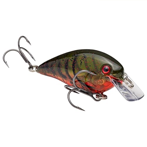Strike King KVD 1.5 Hard Knock Fishing Lure, 3/8 oz, 3D Lifelike Eyes - color: 468 - Phantom Watermelon Seed Red Craw, size: 1.5-Ounce