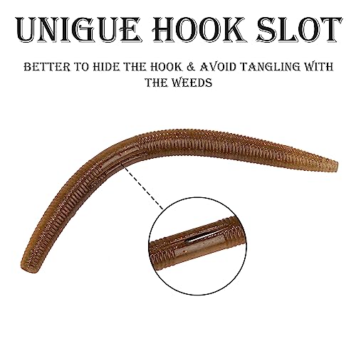 30/50/78/100Pcs Senko Worms Kit – 4"/5" Soft Plastic Fishing Lures with Salt Impregnation for Bass Fishing - color: Multi Colors D, size: 5 inch