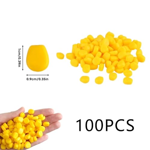 100 Pcs Carp Bait Lure Set Artificial Boilies Fishing Bait with Fake Corn Lures Equipment High Attraction Carp Fishing Baits for Freshwater Fishing