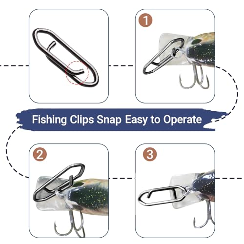 Atibin Saltwater Freshwater Snap Swivels Stainless Heavy Steel Fishing Clips Swivel Barrel Clip Fishing Snaps Rolling Speed Change Black Nickel - size: Size 2/0+L (88lb) 25 pcs