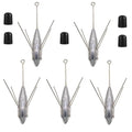 5 Pcs Sputnik Sinker Fishing Weights Lead Surfing Casting Spider Sinkers Long Tail Fishing Equipment for Catfish Saltwater Beach Sand Ocean - size: 5oz - 5pcs