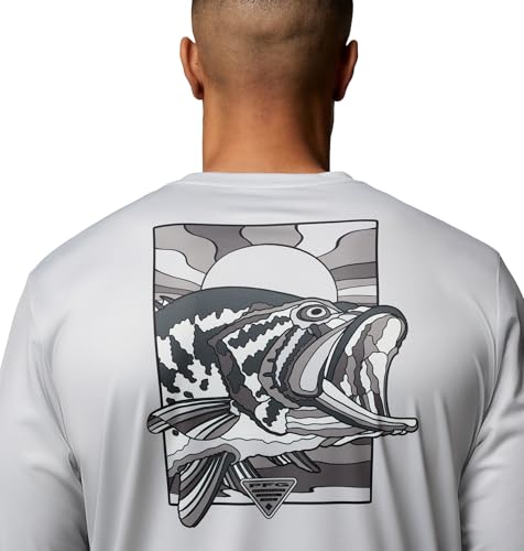 Columbia Men's Terminal Tackle PFG Fish Shine II Long Sleeve - color: Cool Grey, size: Small